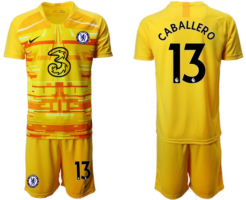 Men 2020-2021 club Chelsea yellow goalkeeper #13 Soccer Jerseys->chelsea jersey->Soccer Club Jersey